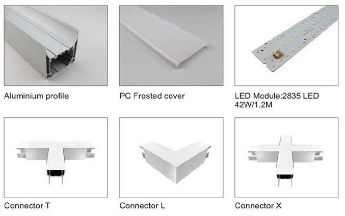 anodized 알루미늄 단면도 지도한 지구 빛을 위한 유백색 덮개 LED 밀어남 단면도 LED 단면도를 지도했습니다