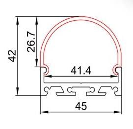 AL4542는 지구 빛 알루미늄 밀어남/투명한 지도한 지구 알루미늄 단면도를 지도했습니다