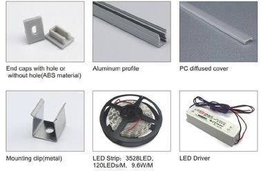 상점/부엌/가정을 위한 양극 처리된 완성되는 LED 알루미늄 단면도, OEM ODM 서비스