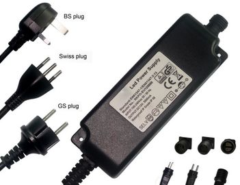 24Vdc 3a 72Watt IP68 방수 led 변압기 전자 수도꼭지, AC 100-240Vac, CE UL 표시