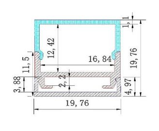 1m 2m 3m LED LED 지구 빛을 위한 알루미늄 단면도 밀어남, 친절한 Eco