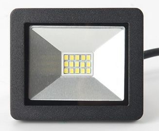 IP65 10w 700lm 경기장 부드럽게 한 유리, 까만 알루미늄 몸을 가진 방수 지도된 홍수 빛
