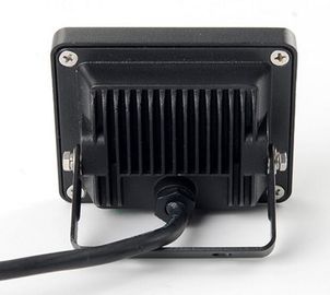 IP65 10w 700lm 경기장 부드럽게 한 유리, 까만 알루미늄 몸을 가진 방수 지도된 홍수 빛
