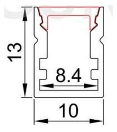 지도된 지구를 위한 1.2m 2m LED 알루미늄 단면도 저장을 위한 양극 처리된 6063 지도한 단면도