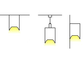 50mm*75mm 지도된 지구를 위한 간접적인 가벼운 선형 펜던트 LED 단위 알루미늄 LED 단면도
