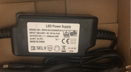 12v 2a 3a 방수 변압기 클래스 2 전원 공급 장치 전기 수도꼭지 용 24Watt IP68 전원 공급 장치 워터 펌프